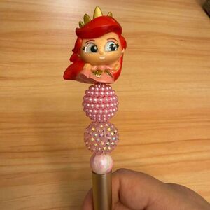 Ariel Princess Beaded Pen – Disney Little Mermaid Crown Ballpoint Pen